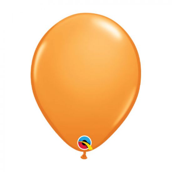 Latex balloon 28cm Orange inflated with helium