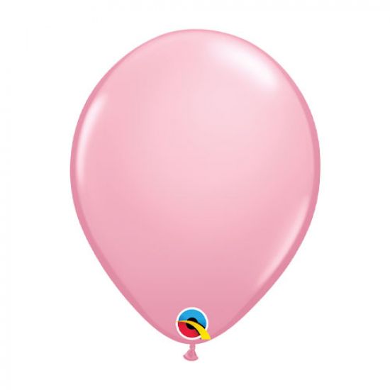 Latex balloon 28cm Standard Pink inflated with helium