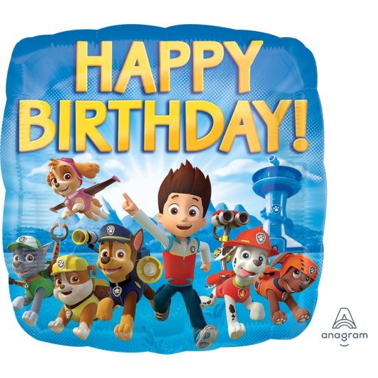 18 inch foil Anagram Licensed Paw Patrol Happy Birthday