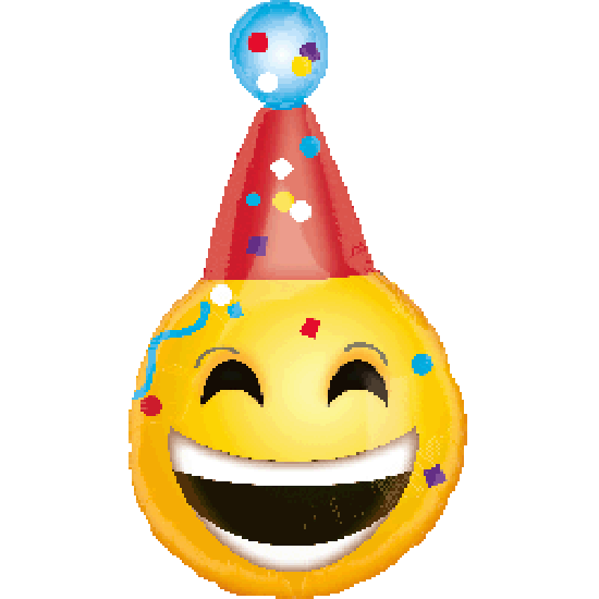 Anagram Foil  SuperShape Happy Birthday Emoji( 63cm x 35cm)