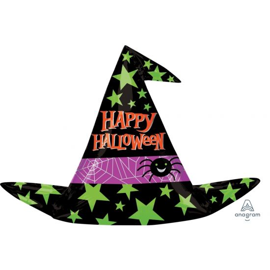 Supershape Halloween Balloon Anagram Witch Hat (93cm x 68cm)