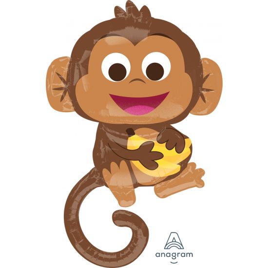 SuperShape Anagram Foil Shape Happy Monkey (63cm x 91cm)