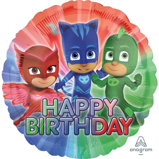 18 inch foil Anagram Licensed PJ Masks Happy Birthday