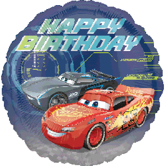 18 inch foil Anagram Licensed Cars 3 Happy Birthday