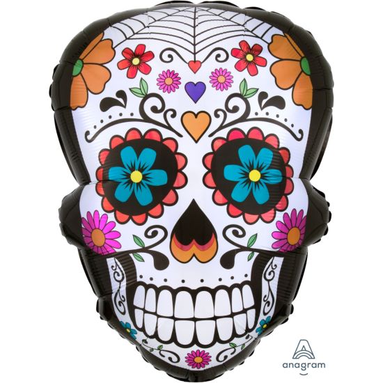 Anagram Foil SuperShape Sugar Skull (45cm x 60cm) Halloween