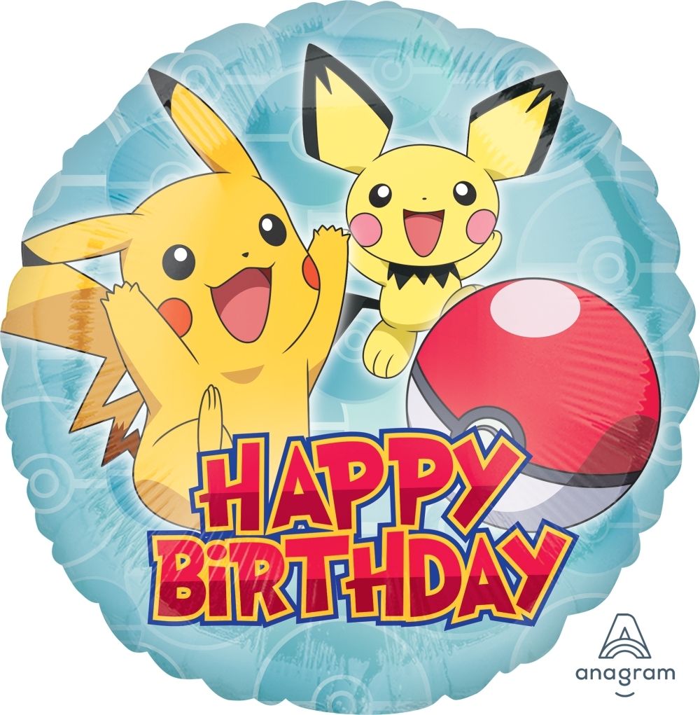 18 inch foil Anagram Licensed Pokemon Happy Birthday