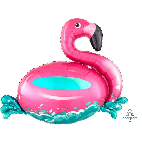 Anagram Foil SuperShape Floating Flamingo (76cm x 68cm)