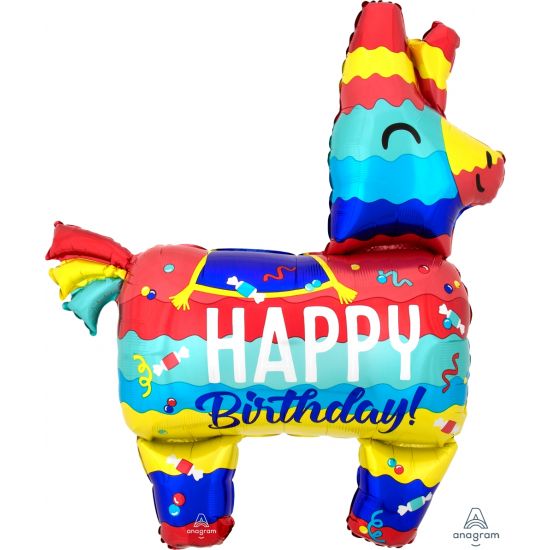 Anagram Foil SuperShape Pinata Party happy Birthday (73cm x 83cm)