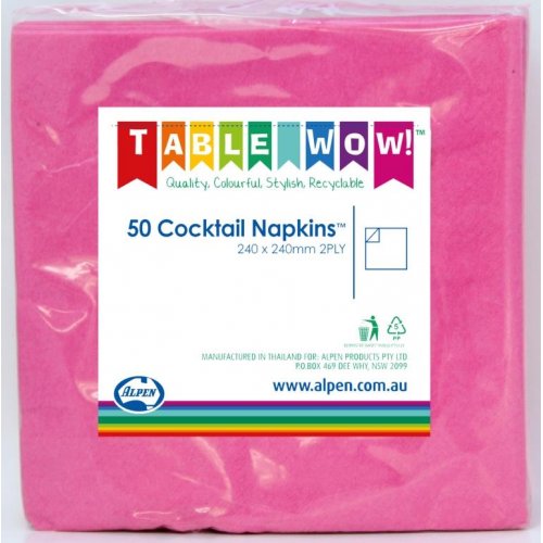 Magenta Cocktail Napkin 24x24cm 2ply P50