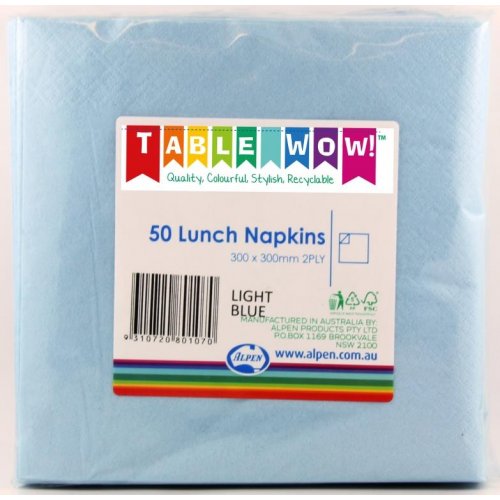 Light Blue Lunch Napkin 33x33cm 2ply P50