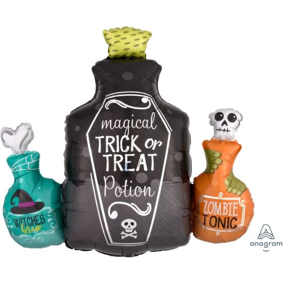 Supershape Halloween Balloon Anagram Holo Potion Bottle (71cm x 63cm)