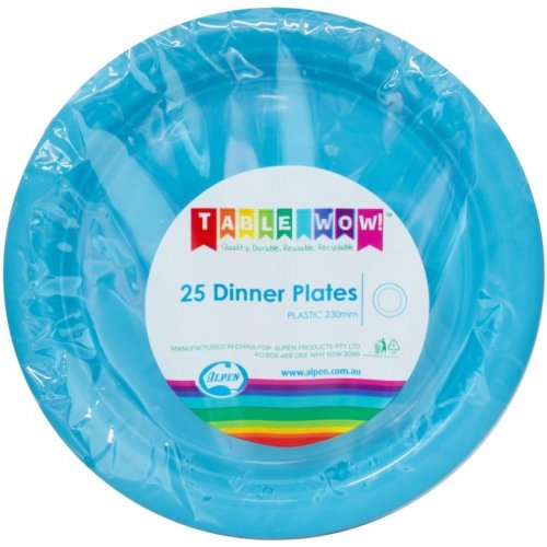 Plastic Light Blue Dinner Plate P25 230mm