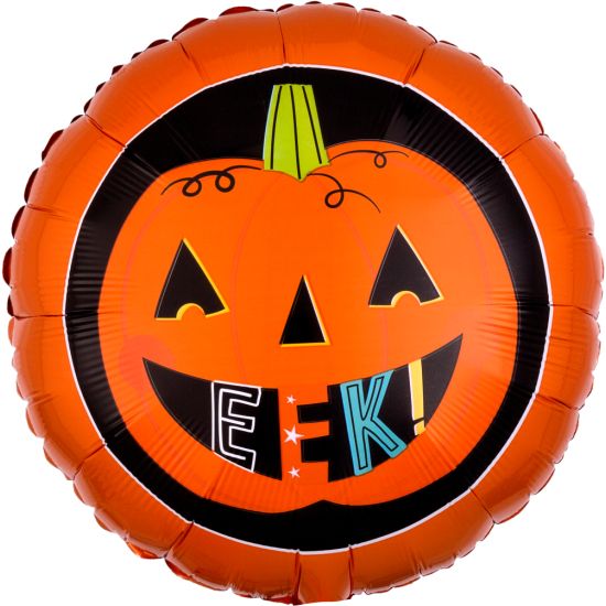 18 inch foil Anagram Halloween EEK Pumpkin