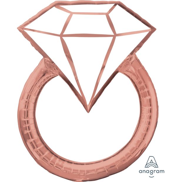 Anagram Foil SuperShape Blush Wedding Ring (60cm x 76cm)