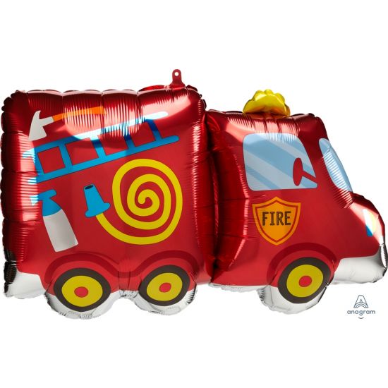 Anagram Foil SuperShape Fire Truck (76cm x 45cm)