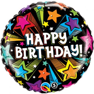 18 inch foil Happy birthday stars