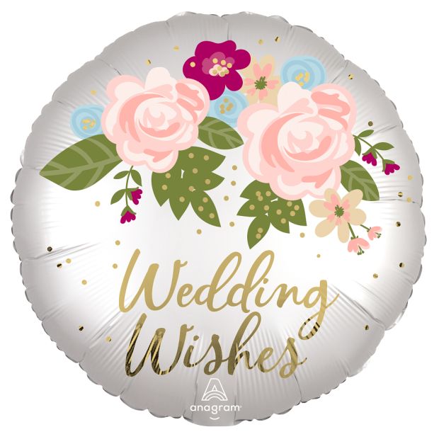 18 inch foil Anagram 45cm Satin Infused Wedding Wishes