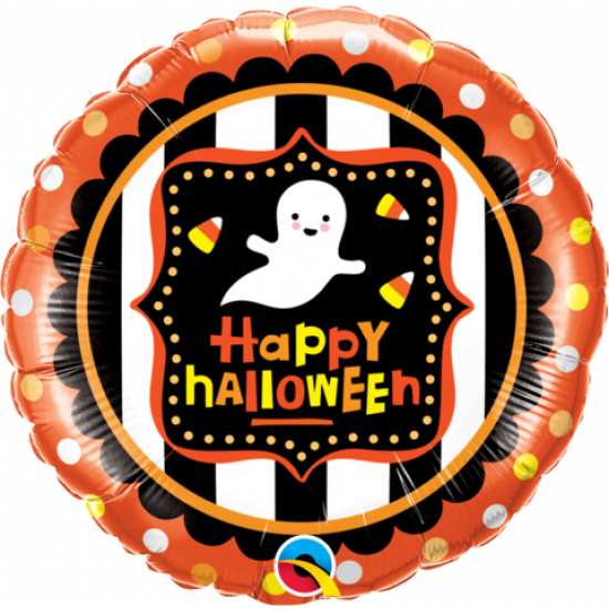 18 inch foil Qualatex Halloween Ghost & Candy Corn