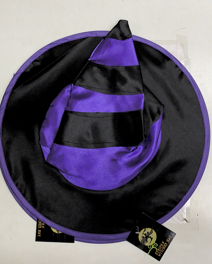 Halloween Purple Striped Witch Hat