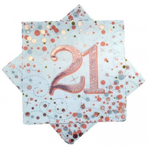 Sparkling Fizz Rose Gold Napkin 33cm 