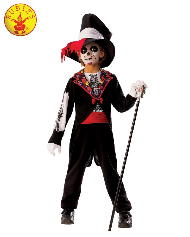 DAY OF THE DEAD, BOYS COSTUME, CHILD, Halloween, Rubies, Large 9-12yrs Height 142-152cm Waist 60-63cm