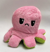 Load image into Gallery viewer, Soft Toy The Emotional Octopus (green and pink)
