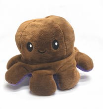 Load image into Gallery viewer, Soft Toy The Emotional Octopus (brown and purple)
