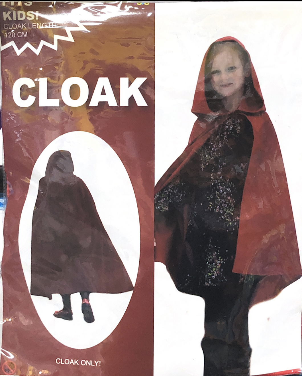 Red cloak with hood Hood (child halloween costume)