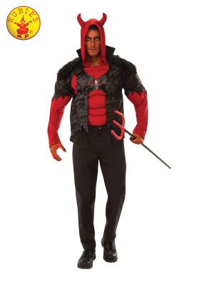 DEVIL COSTUME, ADULT, Halloween, Rubies, Mens standard Chest 97-107cm Waist 76-86cm Pant Inseam 84cm