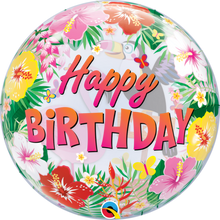 Load image into Gallery viewer, Qualatex Bubble (56cm) 22&quot; Tropical Birthday Party
