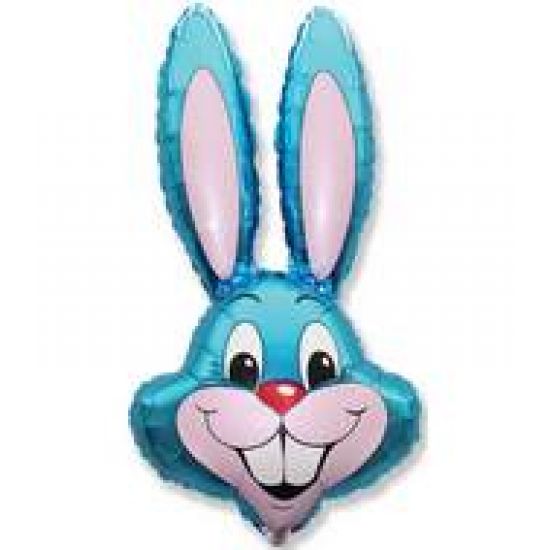 SuperShape FM Foil 89cm Rabbit Bunny Head Blue