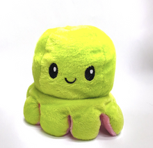 Load image into Gallery viewer, Soft Toy The Emotional Octopus (green and pink)
