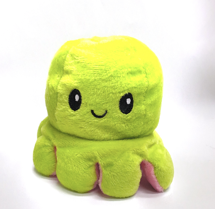 Soft Toy The Emotional Octopus (green and pink)