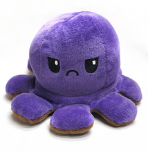 Load image into Gallery viewer, Soft Toy The Emotional Octopus (brown and purple)
