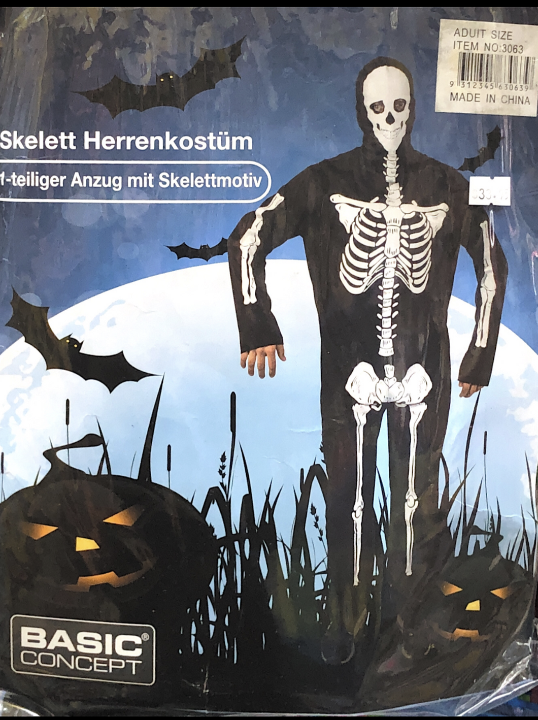 Skeleton Onesie (child halloween costume)