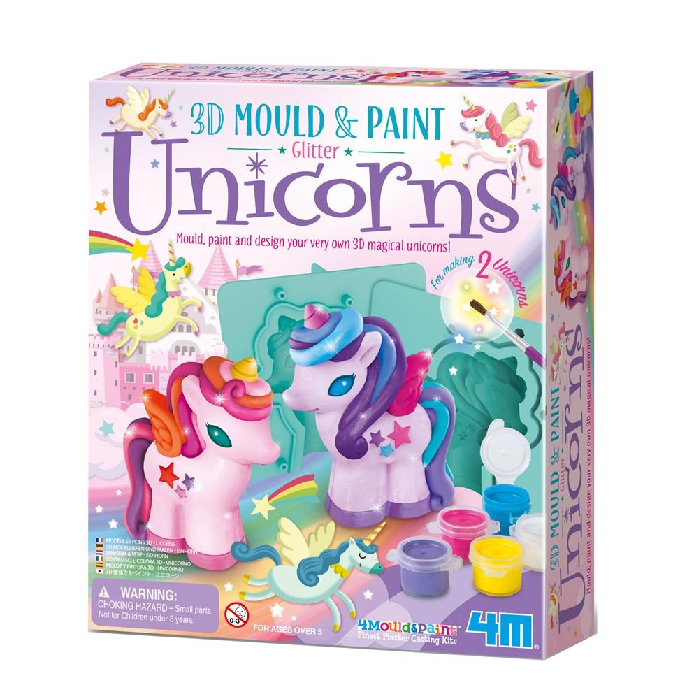 Toy 4M - MOULD & PAINT - 3D Glitter Unicorns