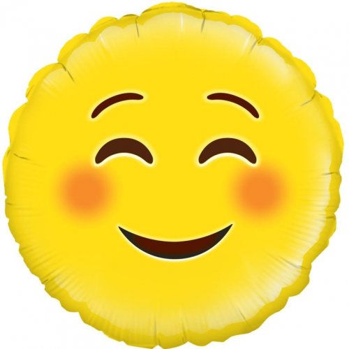 18 inch foil Emoji Blush Smile pack1 Oaktree