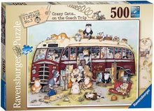 Load image into Gallery viewer, Ravensburger Puzzle - Crazy cats on the Coach Trip 500pc
