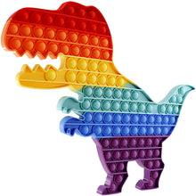 Load image into Gallery viewer, Rainbow Dinosaur Bubble Popper
