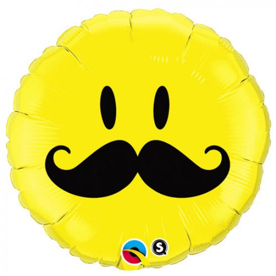 18 inch foil Qualatex Smile Mustache