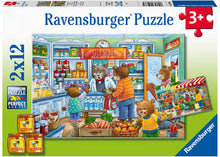 Load image into Gallery viewer, Ravensburger Puzzle - Let&#39;s go Shopping 2x12 pieces 3+ yrs
