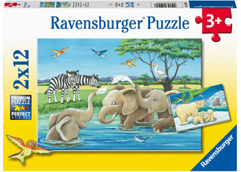 Ravensburger Puzzle - Baby Safari Animals 2x12 pieces 3+ yrs