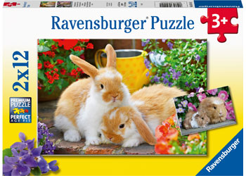 Ravensburger Puzzle - Guinea Pigs & Bunnies 2x12 pieces 3+ yrs