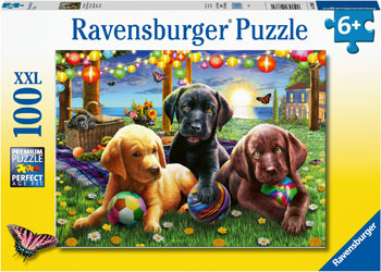 Ravensburger Puzzle - Puppy Picnic 100pc 6 yrs+