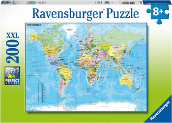 Ravensburger Puzzle - Map of the World 200pc 8 yrs+