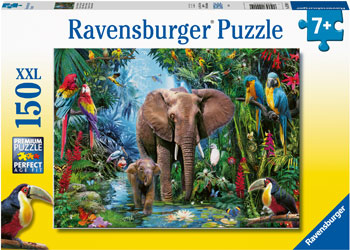 Ravensburger Puzzle - Elephants at the Oasis 150pc 7 yrs+