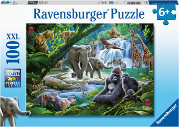 Ravensburger Puzzle - Jungle Animals  100pc 6 yrs+