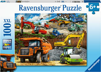 Ravensburger Puzzle - Construction Vehicles 100pc 6 yrs+