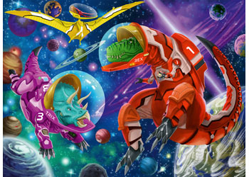 Ravensburger Puzzle - Space Dinosaurs 200pc 8 yrs+