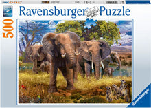 Load image into Gallery viewer, Ravensburger Puzzle - Elephant Family 500pc
